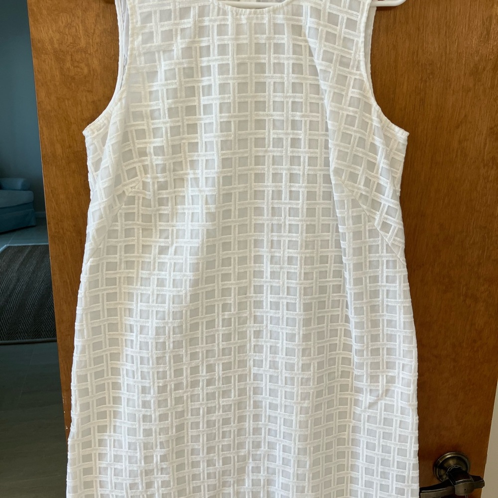 J.McLaughlin white shift sleeveless dress